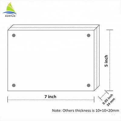Flatness thời trang rõ ràng Acrylic Picture Frames cho nhà cung cấp văn phòng trang trí