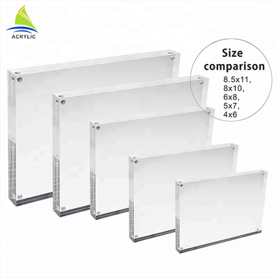 Flatness thời trang rõ ràng Acrylic Picture Frames cho nhà cung cấp văn phòng trang trí
