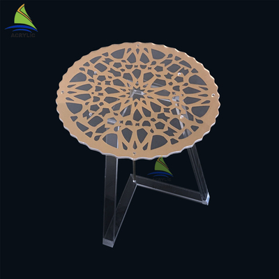 Acrylic nội thất hiện đại không thể lay chuyển ổn định màu vàng hiện đại Acrylic Sofa bảng phụ