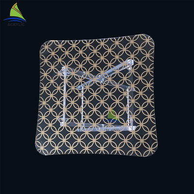 Đồ nội thất acrylic tùy chỉnh văn phòngClear Acrylic nhân đôi bàn cà phê kỳ lạ
