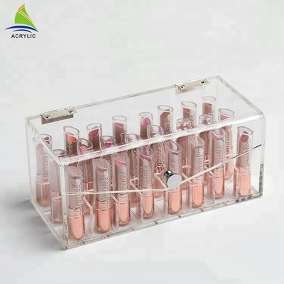 Trong suốt acrylic trang điểm son môi hiển thị trường hợp tạo nên tổ chức