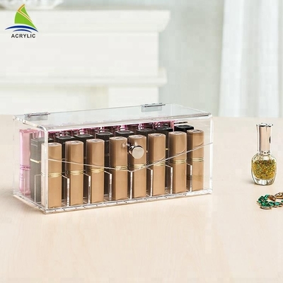 Trong suốt acrylic trang điểm son môi hiển thị trường hợp tạo nên tổ chức