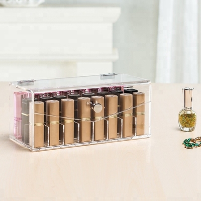 Trong suốt acrylic trang điểm son môi hiển thị trường hợp tạo nên tổ chức