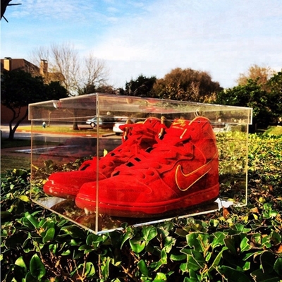 Khuyến mại lớn hộp hiển thị sneaker acrylic cho Nike acrylic sneaker display case