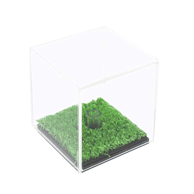 Quảng trường hiện đại nhỏ Acrylic Golf bóng hiển thị hộp độ cứng cao phẳng