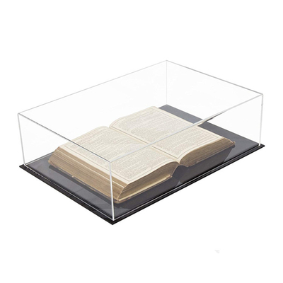 Deluxe rõ ràng Acrylic lớn cuốn sách hiển thị trường hợp lưu trữ
