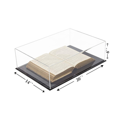 Deluxe rõ ràng Acrylic lớn cuốn sách hiển thị trường hợp lưu trữ