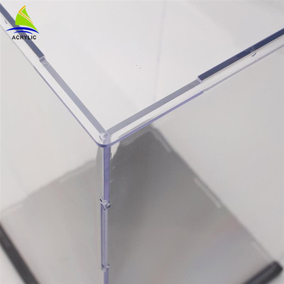 Cao Gloss Quảng trường Acrylic Hiển thị Box Luxury truy cập hàng đầu trang trí Customized Clear Box