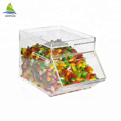 Thanh lịch nhỏ Acrylic ngọt Hiển thị Plexiglass ngọt hộp mịn bề mặt
