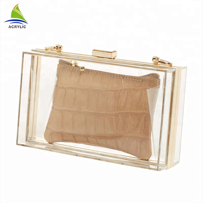 Hợp thời trang chuyên nghiệp rõ ràng tùy chỉnh Acrylic túi ly hợp 18 × 4,5 × 11 Cm chứng nhận CE