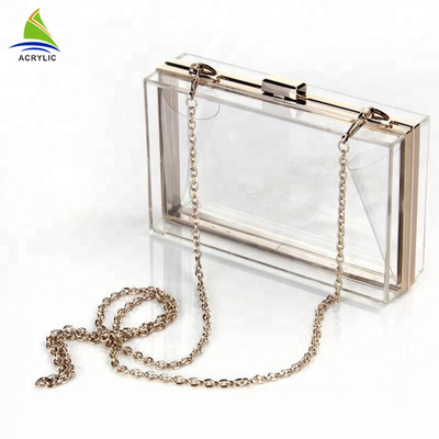 Hợp thời trang chuyên nghiệp rõ ràng tùy chỉnh Acrylic túi ly hợp 18 × 4,5 × 11 Cm chứng nhận CE