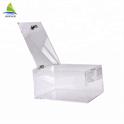 Bảng đầu rõ ràng trong suốt có thể khóa quỹ - Nâng cao Acrylic Donation Box