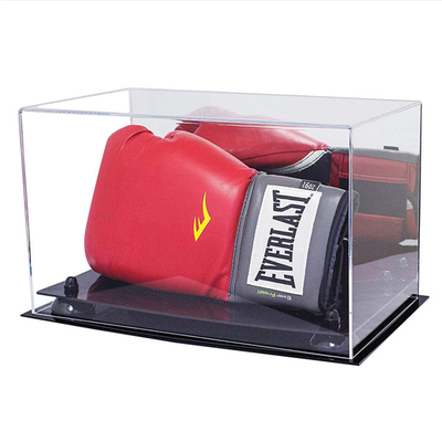 Eco - Thân thiện Acrylic Hiển thị Container Rõ ràng Acrylic Lucite Boxing Glove Display Case