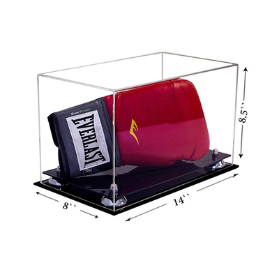 Eco - Thân thiện Acrylic Hiển thị Container Rõ ràng Acrylic Lucite Boxing Glove Display Case