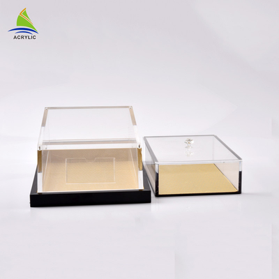 Countertop nhỏ Acrylic Hiển thị lưu trữ hộp mịn bề mặt màn hình lụa in ấn
