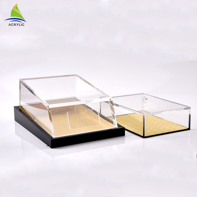 Countertop nhỏ Acrylic Hiển thị lưu trữ hộp mịn bề mặt màn hình lụa in ấn