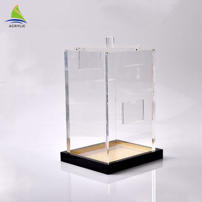 Countertop nhỏ Acrylic Hiển thị lưu trữ hộp mịn bề mặt màn hình lụa in ấn