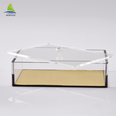 Hộp lưu trữ acrylic quảng cáo trong suốt Hộp chữ nhật acrylic Plexiglass