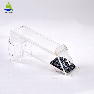 Chơi thẻ nhỏ rõ ràng Acrylic hộp với nắp vật liệu PMMA dùng một lần