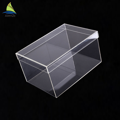 Showcase Clear Acrylic lưu trữ Box, Custom Acrylic giày Box Display khắc Logo