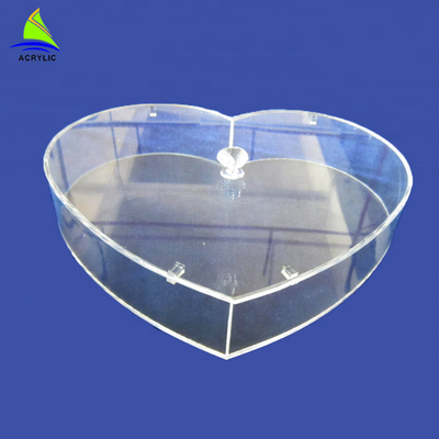 Rõ ràng Acrylic hoa hồng hộp tùy chỉnh độ dày với &quot;Love Sweet&quot; Thư