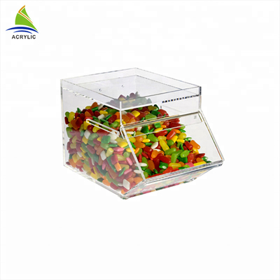 Thực phẩm lớp Acrylic kẹo Hiển thị Stackable Thiết kế hiện đại rõ ràng Acrylic kẹo Cube Box