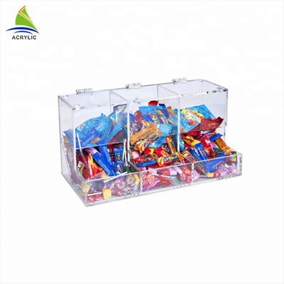 Thực phẩm lớp Acrylic kẹo Hiển thị Stackable Thiết kế hiện đại rõ ràng Acrylic kẹo Cube Box