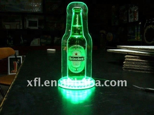 Thiết kế hiện đại rõ ràng Led Chai Display Led Acrylic Wine Bottle Display Rack