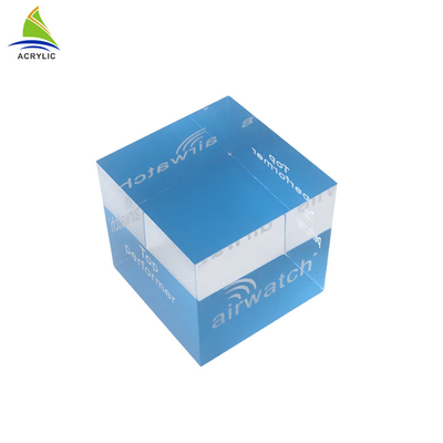 Hiển thị khung ảnh acrylic rắn tùy chỉnh acrylic giá vuông khối dấu hiệu chủ