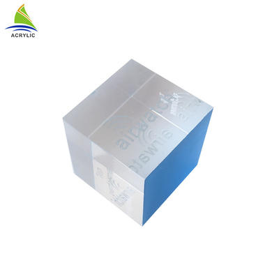 Hiển thị khung ảnh acrylic rắn tùy chỉnh acrylic giá vuông khối dấu hiệu chủ