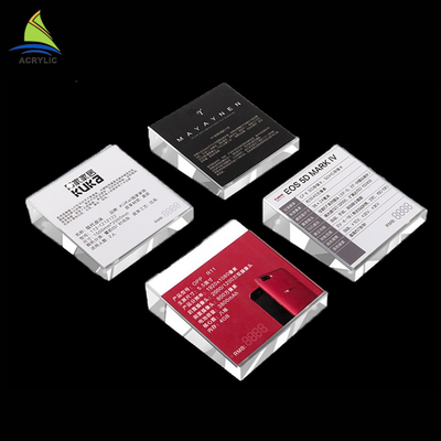 Khắc tự làm rõ ràng rắn logo dấu hiệu hiển thị acrylic khối