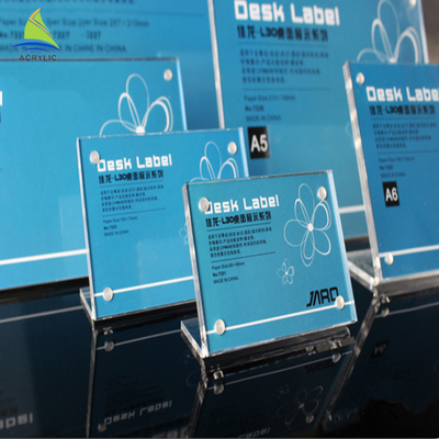 Chất Lượng cao Khung Cuộc Sống Nguyên Chất Acrylic L Shape Đăng Display Chủ