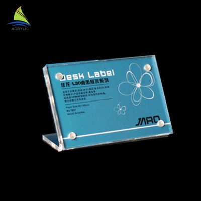 Chất Lượng cao Khung Cuộc Sống Nguyên Chất Acrylic L Shape Đăng Display Chủ