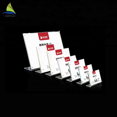 Top Level Acrylic Đăng Display Chủ Anodized Magnet Đăng Acrylic Display Card