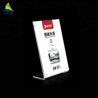 Top Level Acrylic Đăng Display Chủ Anodized Magnet Đăng Acrylic Display Card