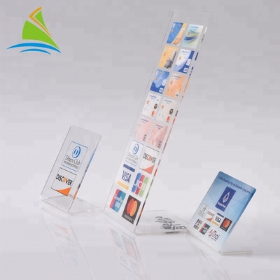 Minh bạch Loại L Shape Độc Side Bảng Đứng Acrylic Menu Chủ Flatness