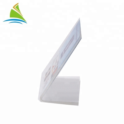 Minh bạch Loại L Shape Độc Side Bảng Đứng Acrylic Menu Chủ Flatness