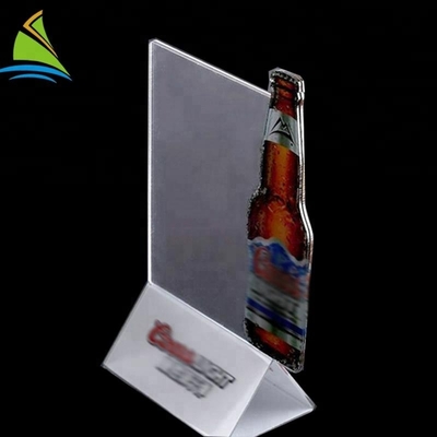 Chuyên nghiệp Acrylic Đăng Display Holde Thiết Kế Mát Mẻ Thẻ Bia Đứng acrylic Chủ