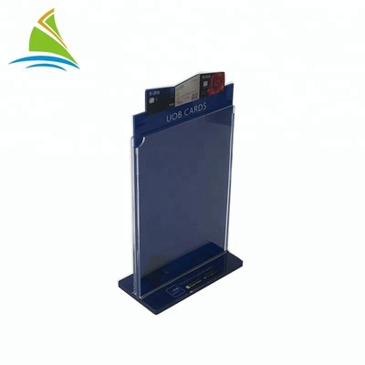 Hiện đại PMMA Acrylic Tabletop Đăng Holders Tùy Chỉnh Hình Dạng Độ Cứng Cao