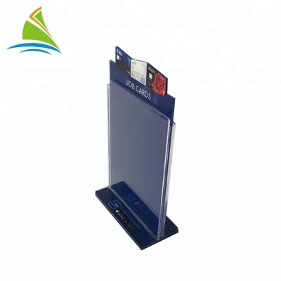 Hiện đại PMMA Acrylic Tabletop Đăng Holders Tùy Chỉnh Hình Dạng Độ Cứng Cao