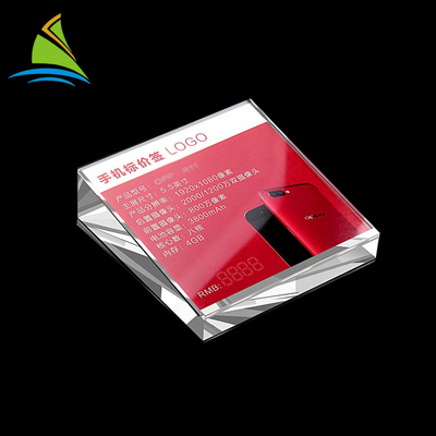 Rõ ràng màu rắn khắc Acrylic Logo Khối bề mặt có độ cứng cao
