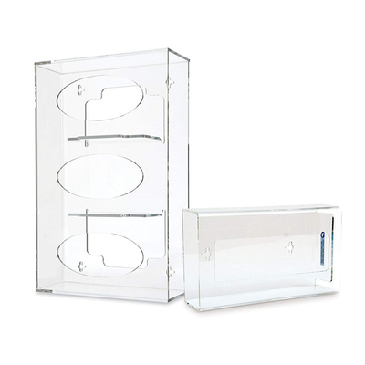 Rõ ràng Acrylic Side - Đang tải Ba Glove Dispenser hộp Holders Tùy chỉnh độ dày