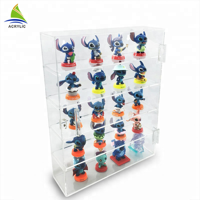 Trong suốt Acrylic Countertop Display Trường Hợp Kệ Trang Trí Đồ Chơi Tủ Trưng Bày