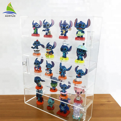 Trong suốt Acrylic Countertop Display Trường Hợp Kệ Trang Trí Đồ Chơi Tủ Trưng Bày