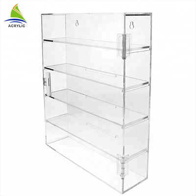 Trong suốt Acrylic Countertop Display Trường Hợp Kệ Trang Trí Đồ Chơi Tủ Trưng Bày
