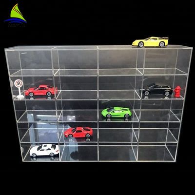 Thương mại Acrylic Tường Display Trường Hợp Toy Car Acrylic Hiển Thị Đồ Chơi Showcase Wall Mount