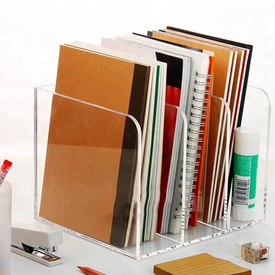 Plexiglass Acrylic Brochure Holders Thiết kế OEM Acrylic Book Case In lụa màn hình