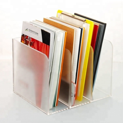 Plexiglass Acrylic Brochure Holders Thiết kế OEM Acrylic Book Case In lụa màn hình