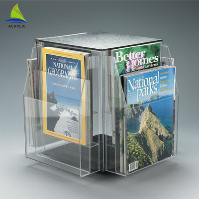 360 độ xoay rõ ràng hiển thị bàn rõ ràng acrylic giấy chủ