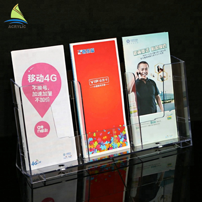 Thời trang rõ ràng Acrylic Brochure Holders A4 A5 quầy thông tin Brochure Chủ